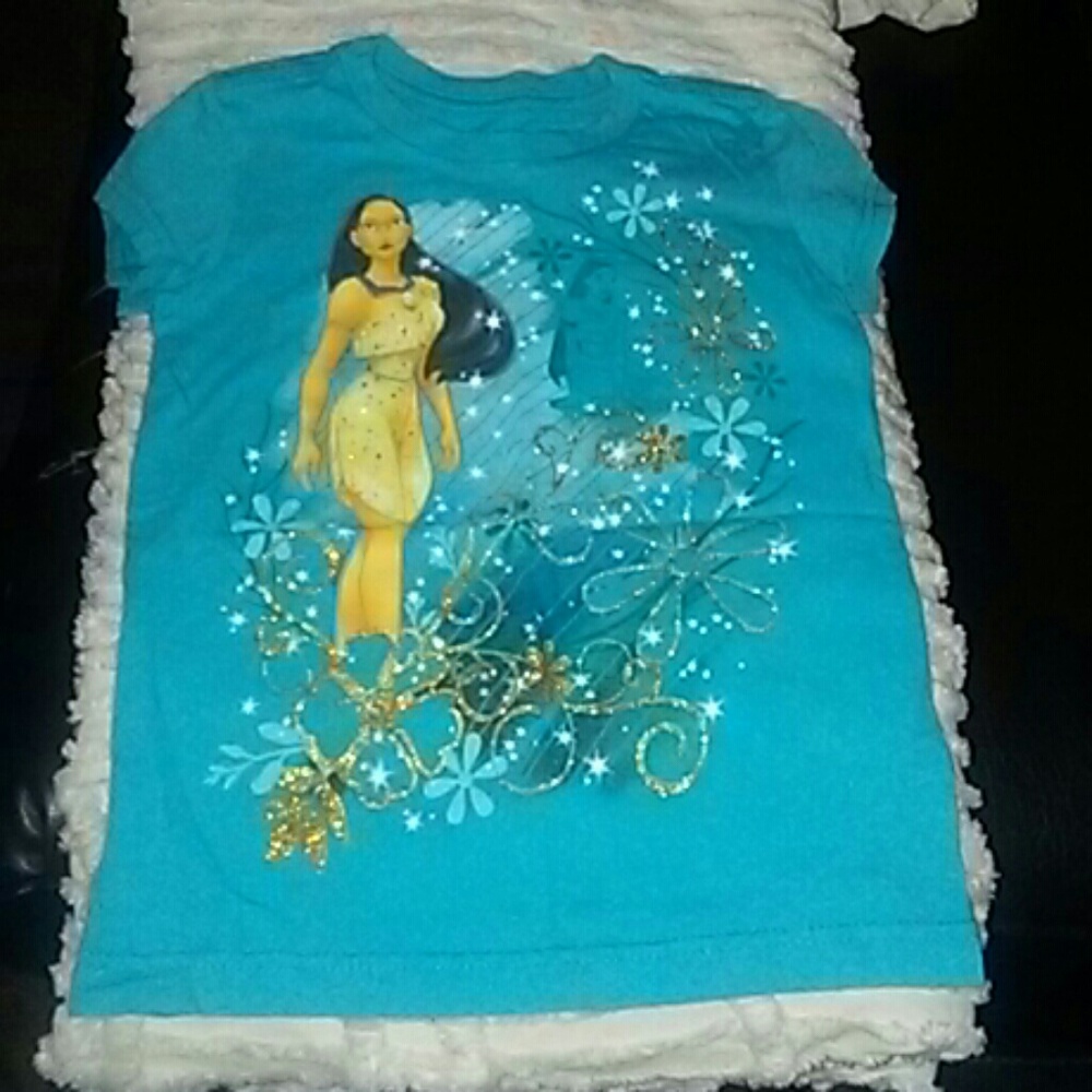 Pocahontas Teal Kids Tee